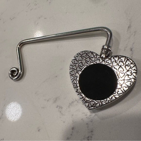 Brighton Handbag Hook, Rhinestone Heart Purse Hook - Picture 2 of 5